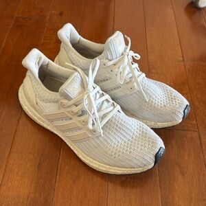 White adidas ultra boosts Size 9